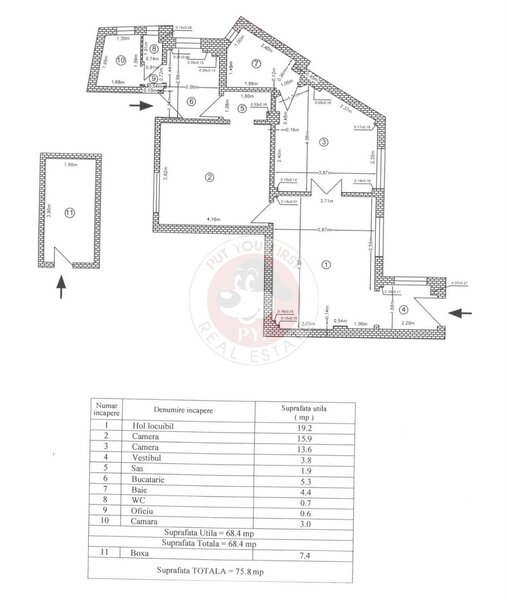 Mitropolie | 3 camere | 76mp | Decomandat | B12336